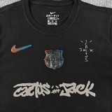 2025/26 BA x Travis Scott Black Pure Cotton Jersey 胸前银色字