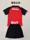 2025/26 Rennais Home Red Kids Soccer Jersey