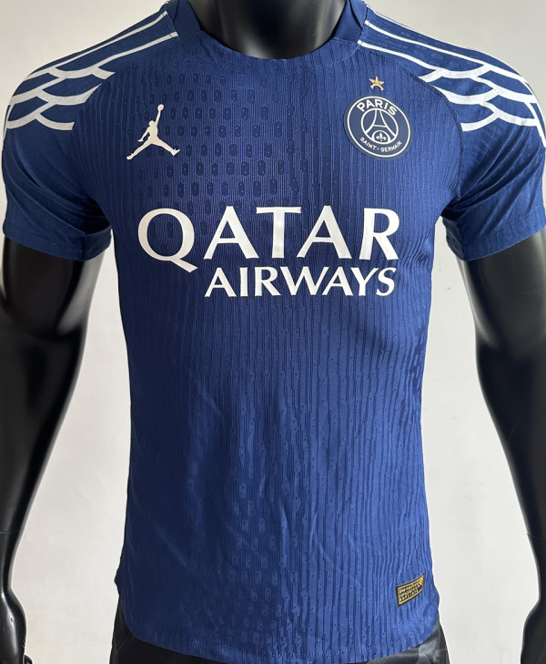 2024/25 PSG 4Th Blue Champion Style Player Version Soccer Jersey 前后带星