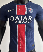 2024/25 PSG Home Blue Champion Style Player Version Soccer Jersey 前后带星
