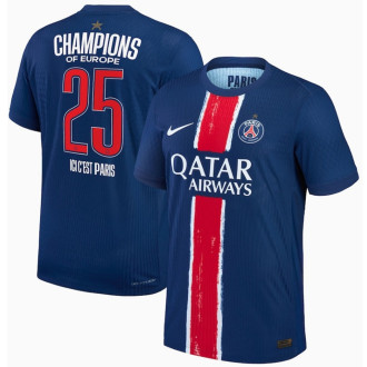 CHAMPIONS OF EUROPE 25 ICIC'EST PARIS PSG 1:1 Quality Home Blue Fans Soccer Jersey 2024/25 带星