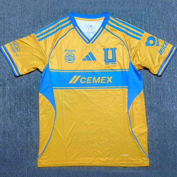 2025/26 U.A.N.L Tiger Home Yellow Fans Soccer Jersey