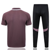 2025/26 M Utd Grey Purple POLO Sweater Tracksuit