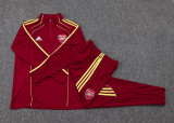 2025/26 ARS Maroon Retro Kids Sweater Tracksuit（黄色三边）