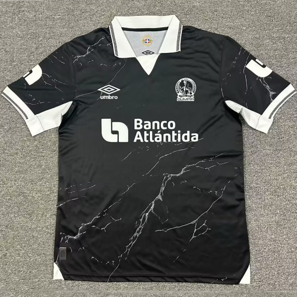 2025/26 CD Olimpia Third Black Fans Soccer Jersey 洪甲奥林匹亚