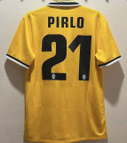 PIRLO #21 JUV Third Yellow Retro Soccer Jersey 2013/14