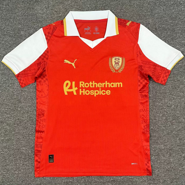2025/26 Rotherham United Home Red Fans Soccer Jersey