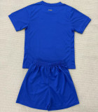 2025/26 Finland Away Blue Kids Soccer Jersey