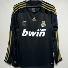 2009/10 RM Away Black Retro Player Version Long Sleeve Jersey