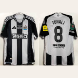 TONALI #8 Newcastle 1:1 Quality Home Fans Jersey 2024/25   ALL PAtch 按图（SAM FENDER People Watching有号下广告）