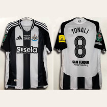 TONALI #8 Newcastle 1:1 Quality Home Fans Jersey 2024/25   ALL PAtch 按图（SAM FENDER People Watching有号下广告）