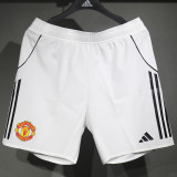 2025/26 M Utd White Player Version Shorts Pants  (A+球员版)