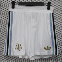 2024/25 Argentina 50th Anniversary Player Version White Shorts Pants 球员版