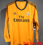 2013/14 RM Thrid Orange Retro Player Version Long Sleeve Soccer Jersey  球员版