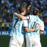 2014 Argentina Home Retro Player Version Soccer Jersey