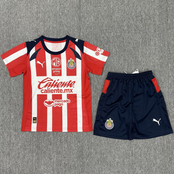 2025/26 Chivas Home Kids Soccer Jersey