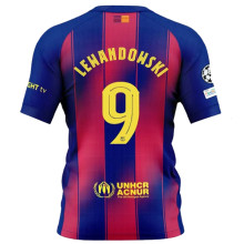 LEWANDOWSKI # 9 BA 1:1 Quality Home Fans Soccer Jersey 2025/26   UCL Font 欧冠字体