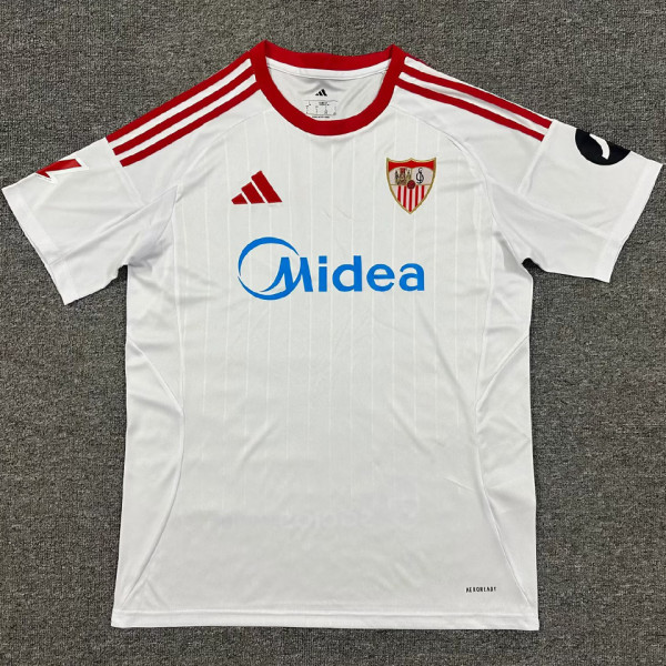2025/26 Sevilla FC Home White Fans Soccer Jersey