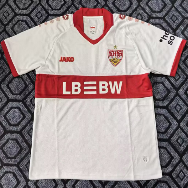 2025/26 VFB Stuttgart Home White Fans Soccer Jersey