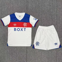 2025/26 Glasgow Rangers Away White Kids Soccer Jersey