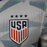 2025/26 U.S Home White Player Version Soccer Jersey 带星