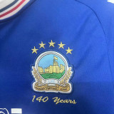 2025/26 Linfield F.C.140th Anniversary Home Blue Fans Soccer Jersey  林菲尔德