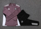 2025/26 M Utd Grey Purple Sweater Tracksuit