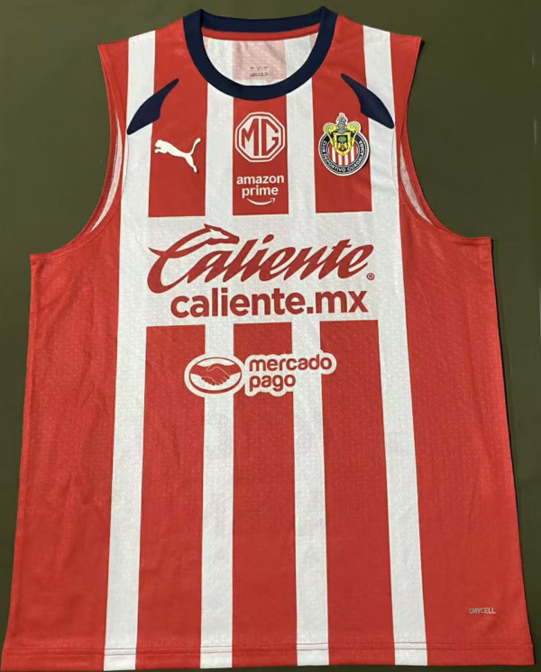 2025/26 Chivas Home Red White Vest Jersey