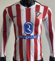 2025/26 ATM Home Player Version Long Sleeve Soccer Jersey