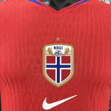 2025/26 Norway Home Red Player Version Soccer Jersey