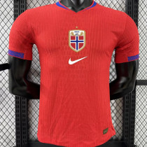 2025/26 Norway Home Red Player Version Soccer Jersey