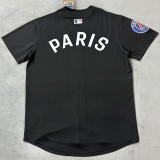 2025/26 PSG Black Baseball T-Shirt