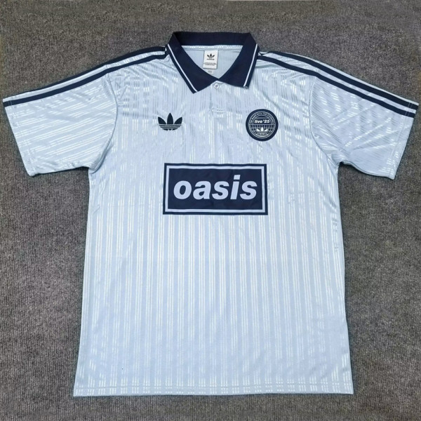 2025/26 AD x oasis Blue Retro Style Fans Soccer Jersey
