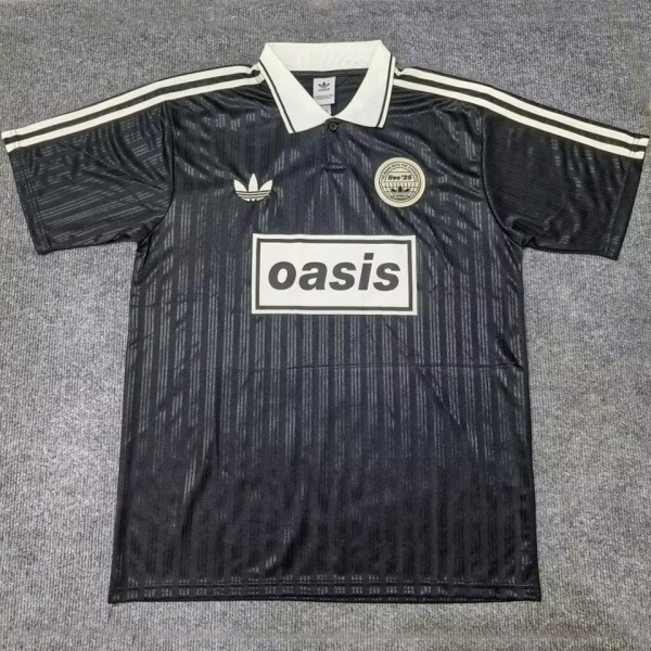 2025/26 AD x oasis Black Retro Style Fans Soccer Jersey