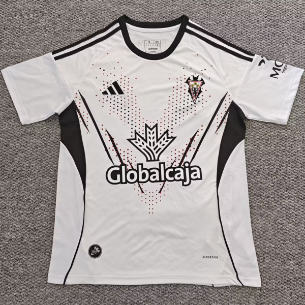 2025/26 Albacete Home White Fans Soccer Jersey 阿尔巴赛特