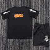 2012/13 Santos Black Retro Kids Soccer Jersey