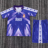 1996/1997 RM Away Blue Retro Kids Soccer Jersey