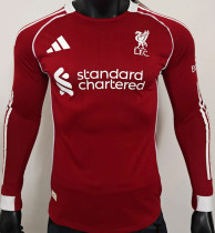 2025/26 LFC Home Red Player Version Long Sleeve Jersey