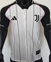 2025/26 JUV White Baseball Player Version T-Shirt  硅胶版