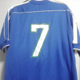 1998 Brazil Away Blue Retro Player Version Soccer Jersey 球员版