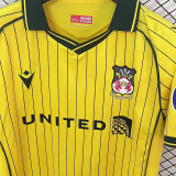 2025/26 Wrexham Away Yellow Fans Soccer Jersey 雷克瑟姆