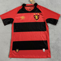 2025/26 Sport Recife Home Red Black Fans Soccer Jersey