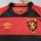 2025/26 Sport Recife Home Red Black Fans Soccer Jersey