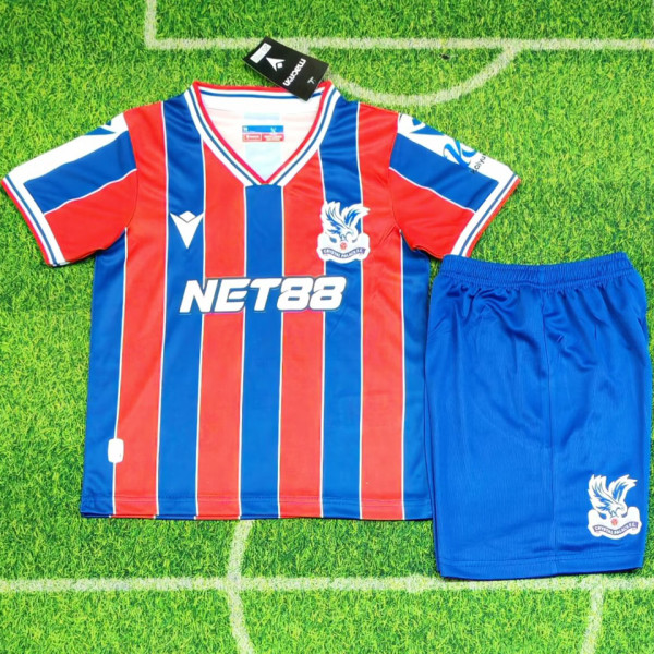 2025/26 Crystal Palace Home Home Kids Soccer Jersey