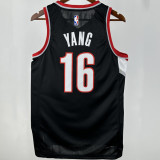 Trail Blazers YANG #16 Black NBA Jersey