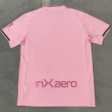 2025/26 Palermo Home Pink Fans Soccer Jersey 巴勒莫 有前后广告