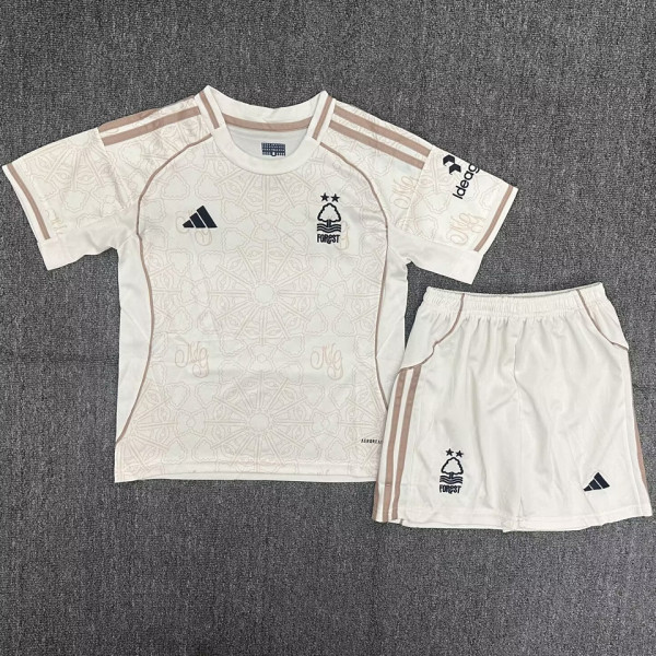 2025/26 Nottingham Forest Away Kids Soccer Jersey