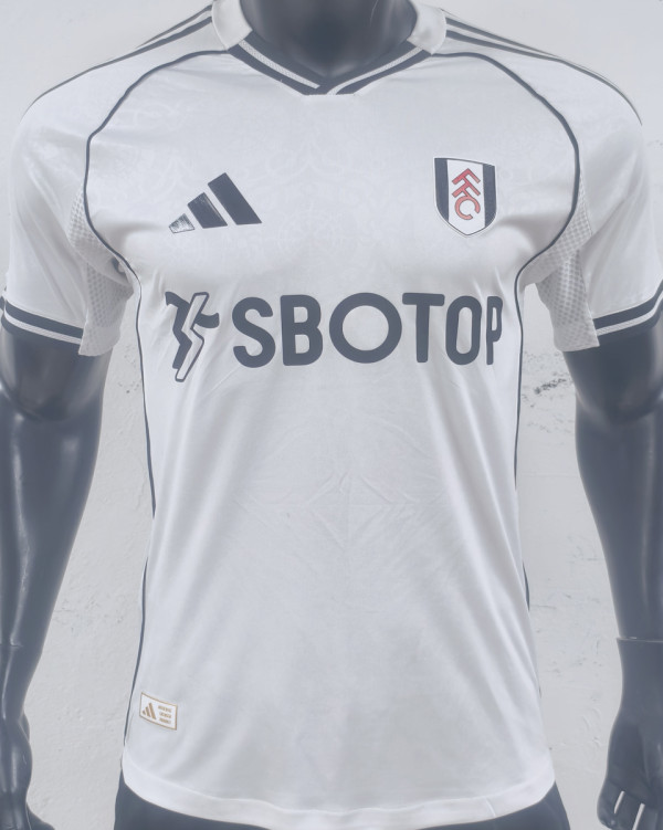 2025/26 Fulham Home White Player Version Soccer Jersey