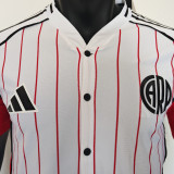 2025/26 River Plate White Baseball Player Version T-Shirt  硅胶版