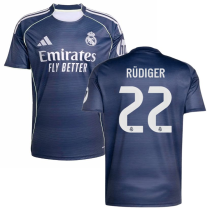 RÜDIGER #22 RM 1:1 Quality Away Fans Soccer Jersey 2025/26（UCL Font)